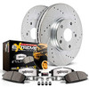 POWERSTOP K215236 Power Stop Front Z36 Truck & Tow Brake Kit, Carbon Fiber Ceramic Brake Pads and Drilled/Slotted Brake Rotors