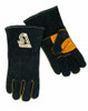 Steiner SB2619B-L Welding Gloves, Black B-Series, Side Split Cowhide, Foam Lined Back, Large