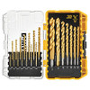 DeWalt DW1361 Titanium Drill Bit Set, Pilot Point, 21-Piece ()