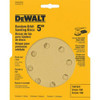 DeWalt DW4304 Accessories 5-Pk, 5-In. 8-Hole 150-Grit Hook-and-Loop Random Orbit Sandpaper - Quantity 5