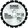 DeWalt DW3191 Series 20 7-1/4-Inch 18 Tooth Nail Cutting Saw Blade with 5/8-Inch and Diamond Knockout Arbor
