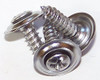 AU-VE-CO PRODUCTS AV2772 100 Qty-#8 X 1" Philips Oval Head Sems Tapping Screw Chrome()