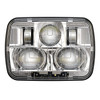 JW SPEAKER 0554461 12-24V DOT/ECE LED RHT High & Low Beam Heated Headlight with Chrome Inner Bezel