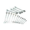 K Tool International KTI45600 16-piece Metric Ratcheting Reversible Wrench Set