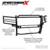 WESTIN 4034025 Sportsman X Grille Guard Textured Black 2 pcs