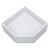 LIPPERT COMP 325246 Better Bath White 27" x 27" Corner Shower Pan with Center Drain