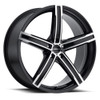 Vision Wheel 5x4.5" Gloss Black Machined GBMF Rim