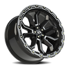 Vision Wheel 8-165.1 BRAWL Satin Black Automotive Wheel - 8x165.1mm Bolt Pattern