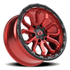 Vision Korupt 6x5.5 Wheel - Gloss Red/Gloss Black Lip Design