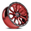 Vision Korupt 6x5.5 Wheel - Gloss Red/Gloss Black Lip Design