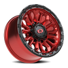 Vision Wheel 8x6.5 GRED/GBLK LIP KORUPT Gloss Black Wheel