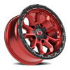 Vision Korupt 5x5.0" Wheel - Gloss Red/Gloss Black Lip