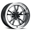 Vision Patriot 5x5.0 Gloss Black Machined Polished Aluminum Wheel