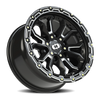 Vision Korupt 6x5.5 Gloss Black Machined Automotive Wheel