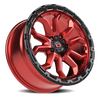 Vision Korupt 5x108 Gloss Red/Gloss Black Lip Wheel