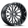 Vision Wheel 6-139.7 GBMF Gloss Black Machined Finish Riot Wheel