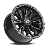Vision Korupt 8x6.5 Gloss Black Machined Spoke Wheel