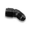 Earls Performance EARAT924104ERL BLACK ANO 4 45 DEG MALE TO FEMALE SWIVEL