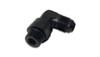 Vibrant -10AN Male Flare to Male -10AN ORB Swivel 90 Degree Adapter Fitting - Anodized Black