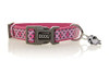 DOOG USA COLPBSL COLLAR PINK/BLK STAR-LG