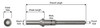 Ajax Tool Works AJXA1104 Pneumatic Bit, Roll Pin Driver, 3/8" Punch Diameter, .401 Shank Turn Type. Length 7-1/2"