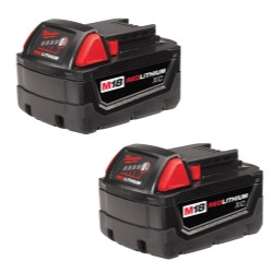 MILWAUKEE MLW48-11-1822 & #174 18V Li-Ion M18 Battery 3Ah Extended Capacity 2Pk
