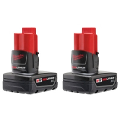 MILWAUKEE MLW48-11-2412 & #174 12V Li-Ion M12 Battery 3Ah Extended Capacity 2Pk MILWAUKEE MLW48-11-2412 & #174 12V Li-Ion M12 Battery 3Ah Extended Capacity 2Pk