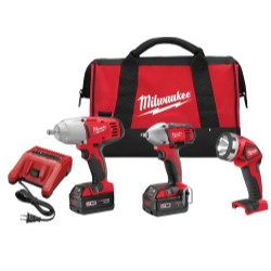 MILWAUKEE MLW2696-23 3 Piece M18™ Impact Wrench and Flashlight Kit Electric Tools