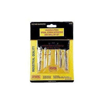 Sanford HAN53700 Vise Grip Tools 53700 Spiral Extractor and HSS Drill Bit Pouched Set, 6-Piece