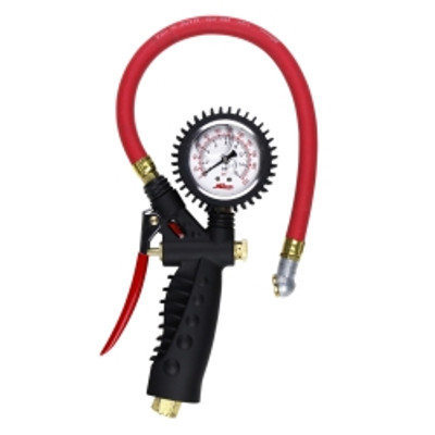 Milton Industries MILS-575A Milton Pro Analog Pistol Grip Inflator Gauge - Ball Foot Chuck and 15" Hose - 160 PSI Milton Industries MILS-575A Milton Pro Analog Pistol Grip Inflator Gauge - Ball Foot Chuck and 15" Hose - 160 PSI