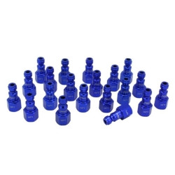 Milton Industries MIL784TC-20 ColorFit Plugs, T-style, Blue, Box of 20