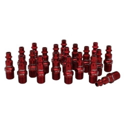 Milton Industries MIL727MC-20 ColorFit Plugs M-Style Red 1/4" NPT