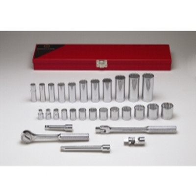 Wright Tool Company WRI340 3/8"Dr 12PtStd & DpSktBxSet 29Pc