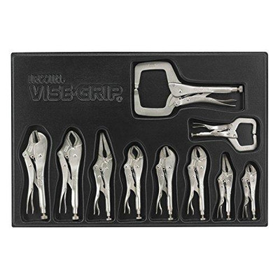 Vise Grip VGP1078TRAY Vise Grip Tools VISE-GRIP Original Locking Tool Set with Tray, 10 Piece, 1078TRAY