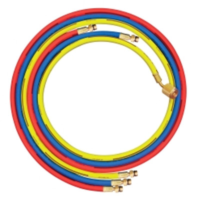 Mastercool MSC83660 R1234yf set of 3 hoses. Red, blue and yellow Mastercool MSC83660 R1234yf set of 3 hoses. Red, blue and yellow