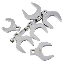 6 Pc 1/2 Dr Full Polish SAE Jumbo Crowfoot Wrench