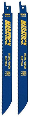 Vise Grip HAN372810 IRWIN Tools Metal and Wood Cutting Reciprocating Saw Blade, 8-Inch, 10 TPI (372810)