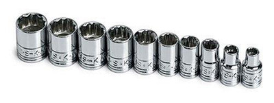 SK Hand Tool SKT1340 SK 1340 10 Piece 1/4-Inch Drive 12 Point 5-Millimeter to 14-Millimeter Socket Set