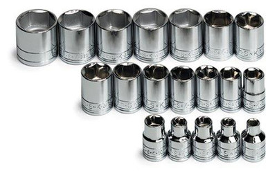 SK Hand Tool SKT3919 SK 3919 19 Piece 3/8-Inch Drive 6 Point 6-Millimeter to 24-Millimeter Socket Set