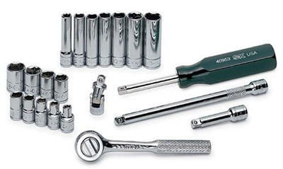 SK Hand Tool SKT4921 SK 4921 21 Piece 1/4-Inch Drive 6 Point 3/16-Inch to 1/2-Inch Standard and Deep Socket Set