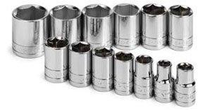 SK Hand Tool SKT4113-6 SK 4113-6 13 Piece 1/2-Inch Drive 6 Point 7/16-Inch to 1-1/4-Inch Standard Socket Set