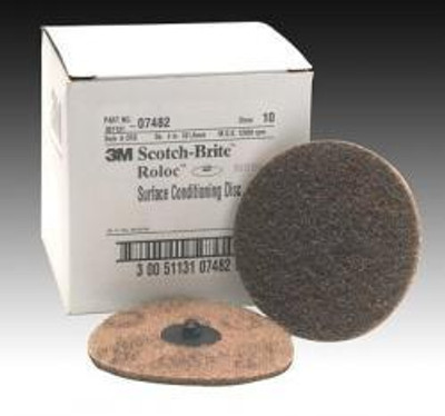 3M MMM7482 Scotch-Brite(TM) Roloc(TM) Surface Conditioning Disc TR 07482, 4 in x NH A CRS, 10 per box 3M MMM7482 Scotch-Brite(TM) Roloc(TM) Surface Conditioning Disc TR 07482, 4 in x NH A CRS, 10 per box