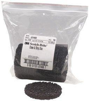 3M MMM7460 7460 Scotch Brite Clean and Strip Black Disc 4" x 1/4" 3M MMM7460 7460 Scotch Brite Clean and Strip Black Disc 4" x 1/4"