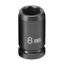 Grey Pneumatic GRE908MS (908MS) 1/4" Surface Drive x 8mm Standard Socket