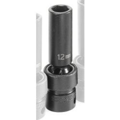 Grey Pneumatic GRE1012UMD SOC 12MM 3/8D IMP UNIV 6PT DP BLK Grey Pneumatic GRE1012UMD SOC 12MM 3/8D IMP UNIV 6PT DP BLK