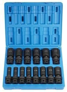 Grey Pneumatic GRE1314UD Corp. GY1314UD .50 in. Drive Deep Length Fractional Universal Socket Set - 14 Pieces