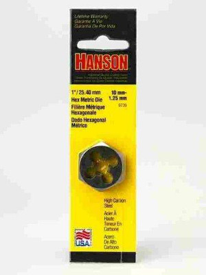 Vise Grip HAN9739 Hanson - High Carbon Steel Hexagon 1" Across Flat Die 10mm-1.25 Vise Grip HAN9739 Hanson - High Carbon Steel Hexagon 1" Across Flat Die 10mm-1.25