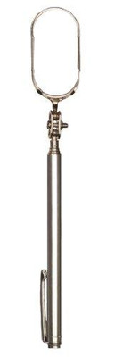 Ullman Devices ULLB-2T Ullman B-2T Oval Telescoping Pocket Inspection Mirror, 2" Length x 1" Width Mirror, 4-1/2" to 19" Extended Handle Length