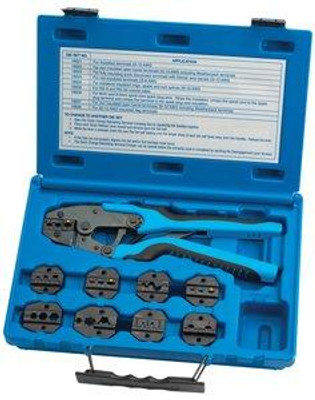 SG Tool Aid SGT18980 Tool Aid SG Ratcheting Terminal Crimping Kit (Quick Change with 9 Die Sets) SG Tool Aid SGT18980 Tool Aid SG Ratcheting Terminal Crimping Kit (Quick Change with 9 Die Sets)