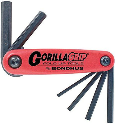 Bondhus BND12595 12595 GorillaGrip Hex Tip Fold Up Tool with ProGuard Finish, 3mm-10mm, 6 Piece